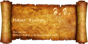 Haber Vivien névjegykártya